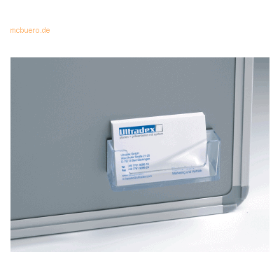 Ultradex Visitenkartenhalter magnetisch B93x37x17mm transparent Ultradex Visitenkartenhalter magnetisch B93x37x17mm transparent