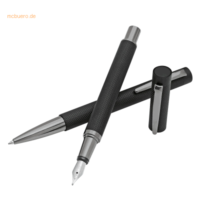 Wedo Schreibset Signero Kugelschreiber/Füllhalter schwarz im Metalletu Wedo Schreibset Signero Kugelschreiber/Füllhalter schwarz im Metalletu