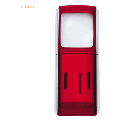Wedo Lupe eckig beleuchtet incl. Batterien rot Wedo Lupe eckig beleuchtet incl. Batterien rot