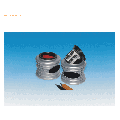 6 x Wedo Doppel-Dosenspitzer SOFTIE-GRIP silber 6 x Wedo Doppel-Dosenspitzer SOFTIE-GRIP silber