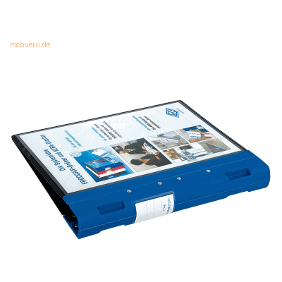 Wedo Präsentationsordner Ergogrip A4 30mm 4 Ringe schwarz/blau Wedo Präsentationsordner Ergogrip A4 30mm 4 Ringe schwarz/blau