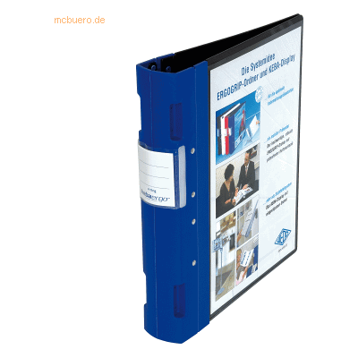 Wedo Präsentationsordner Ergogrip A4 50mm 4 Ringe schwarz/blau Wedo Präsentationsordner Ergogrip A4 50mm 4 Ringe schwarz/blau