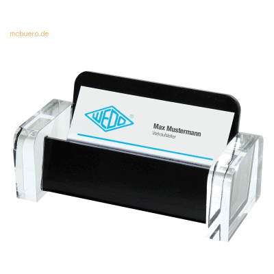 Wedo Visitenkartenhalter Exclusiv Acryl glasklar schwarz Wedo Visitenkartenhalter Exclusiv Acryl glasklar schwarz