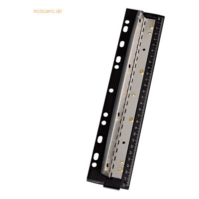 Wedo Taschenlocher Business 4-fach-Lochung schwarz Metall mit Lineal Wedo Taschenlocher Business 4-fach-Lochung schwarz Metall mit Lineal