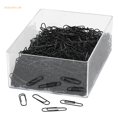 Wedo Büroklammern 27mm kunststoffummantelt VE=1000 Stück schwarz Wedo Büroklammern 27mm kunststoffummantelt VE=1000 Stück schwarz