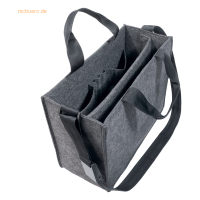 Sigel Desk Sharing Bag M dunkelgrau synthetischer Filz 360x280x150mm Sigel Desk Sharing Bag M dunkelgrau synthetischer Filz 360x280x150mm