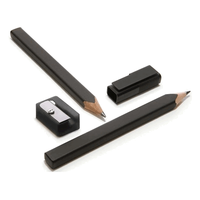 Moleskine Bleistift-Set schwarz VE=2 Stifte, 1 Kappe, 1 Anspitzer Moleskine Bleistift-Set schwarz VE=2 Stifte, 1 Kappe, 1 Anspitzer