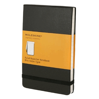 Moleskine Notizblock Reporter P A6 9x14cm liniert Hardcover schwarz Moleskine Notizblock Reporter P A6 9x14cm liniert Hardcover schwarz