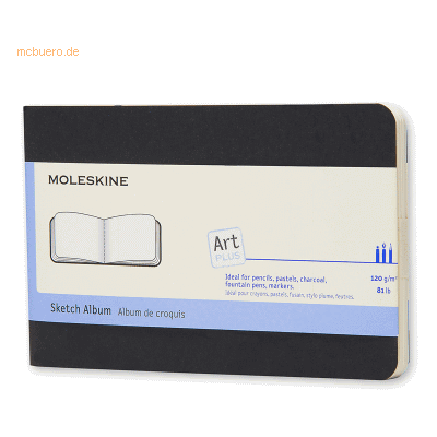 Moleskine Skizzenalbum Pocket A6 120g/qm 36 Blatt Kartoneinband schwar Moleskine Skizzenalbum Pocket A6 120g/qm 36 Blatt Kartoneinband schwar