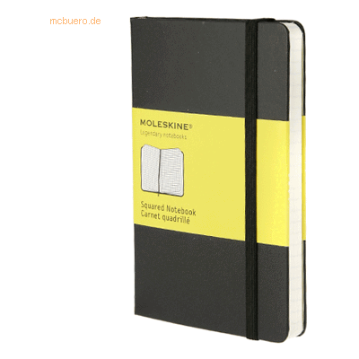 Moleskine Notizbuch Classic A6 96 Blatt kariert schwarz Moleskine Notizbuch Classic A6 96 Blatt kariert schwarz