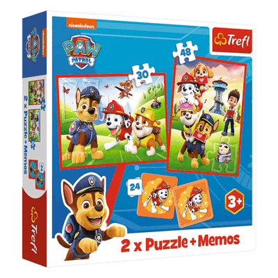 TREFL Puzzle 2in1+Memo Paw Patrol - 34+48Teile 2x12 Memokarten. TREFL Puzzle 2in1+Memo Paw Patrol - 34+48Teile 2x12 Memokarten.