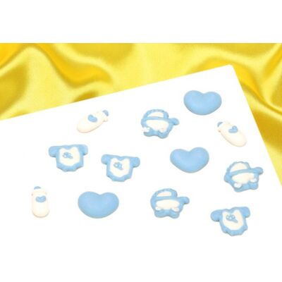 Culpitt Zuckerdekor Baby babyblau 28mm 12 Stück Culpitt Zuckerdekor Baby babyblau 28mm 12 Stück