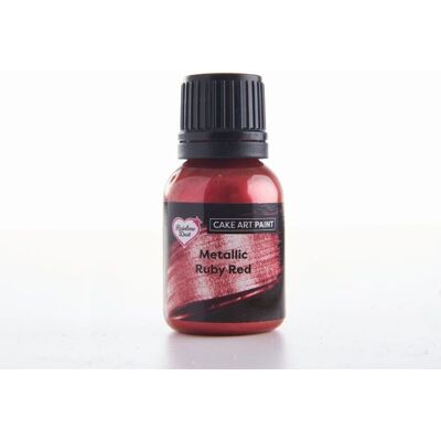 Rainbow Dust Metallic-Lebensmittelfarbe Ruby Red 25ml Rainbow Dust Metallic-Lebensmittelfarbe Ruby Red 25ml