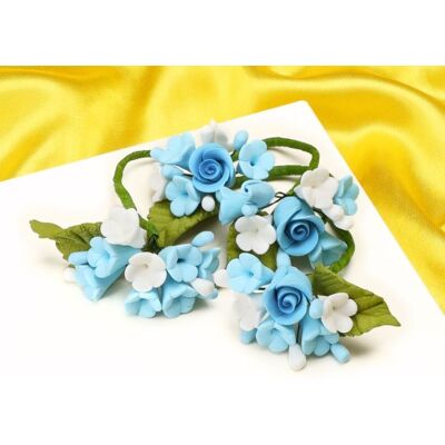 Culpitt Zucker Bouquet Mini Rose blau 4 Stück Culpitt Zucker Bouquet Mini Rose blau 4 Stück