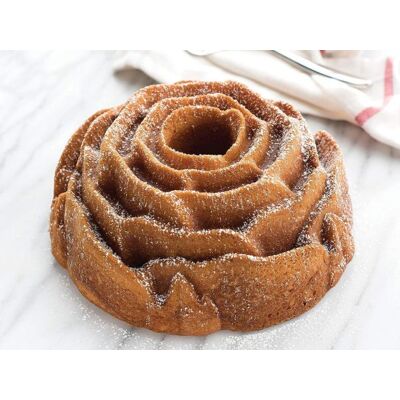 Nordic Ware Toffee Rose Bundt-Form - Gussaluminium, Antihaft, 10 Tassen Nordic Ware Toffee Rose Bundt-Form - Gussaluminium, Antihaft, 10 Tassen