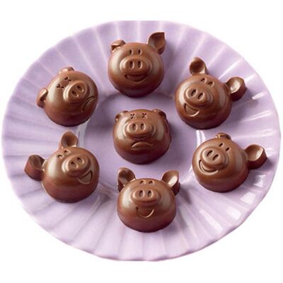 Silikomart Scg35 Schokoladenform - Niedliches Schweinchen Silikomart Scg35 Schokoladenform - Niedliches Schweinchen