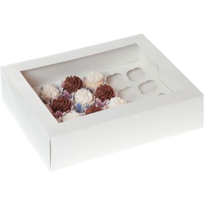 House of Marie Cupcake Box für 24 Mini-Cupcakes weiß 2 Stück House of Marie Cupcake Box für 24 Mini-Cupcakes weiß 2 Stück