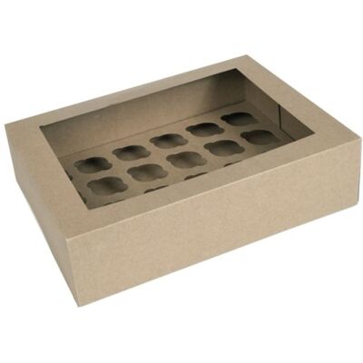 House of Marie Cupcake Box für 24 Mini-Cupcakes Kraftpapier braun 2 Stück House of Marie Cupcake Box für 24 Mini-Cupcakes Kraftpapier braun 2 Stück