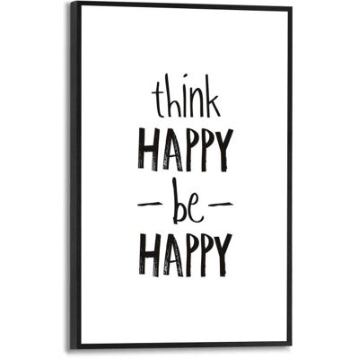 Reinders Posters Wandbild THINK Happy Slim Frame Black ca. 20x30 cm SMF84820 Reinders Posters Wandbild THINK Happy Slim Frame Black ca. 20x30 cm SMF84820