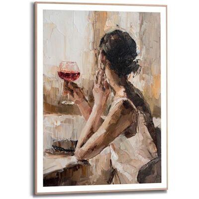 Reinders Posters Wandbild DRINKING WINE Slim Frame Wood ca.50x70cm SMF90334 Reinders Posters Wandbild DRINKING WINE Slim Frame Wood ca.50x70cm SMF90334