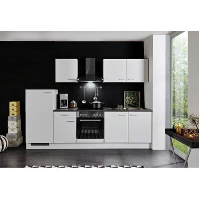 Menke Küchenblock ca. 270 cm breit ohne E-Geräte inkl. Spüle Weiss Menke Küchenblock ca. 270 cm breit ohne E-Geräte inkl. Spüle Weiss