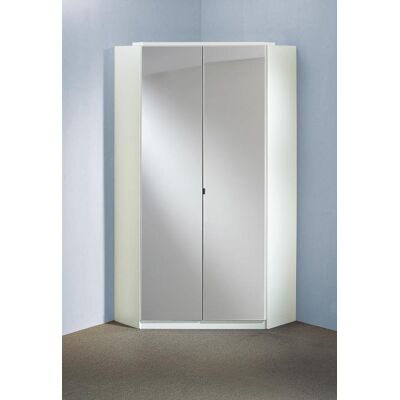 Wimex Eckkleiderschrank mit Spiegel Weiß 95x95 cm CLACK Wimex Eckkleiderschrank mit Spiegel Weiß 95x95 cm CLACK