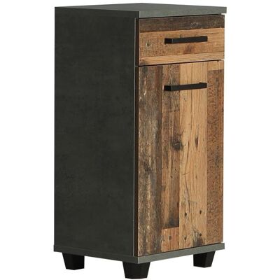Beistellkommode 1-trg VERIS von Forte Beton dunkelgrau / Old-Wood Vintage Beistellkommode 1-trg VERIS von Forte Beton dunkelgrau / Old-Wood Vintage