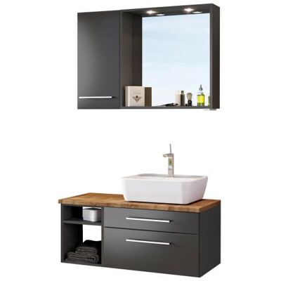 Held Möbel Davos Badezimmer-Set - Grau Held Möbel Davos Badezimmer-Set - Grau