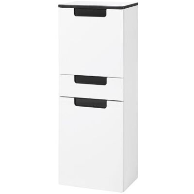 Held Möbel Siena Midischrank - Weiß-Grau Hochglanz - Badmöbel Held Möbel Siena Midischrank - Weiß-Grau Hochglanz - Badmöbel