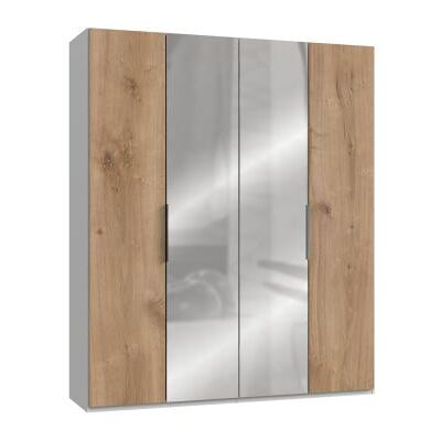 WIMEX Level by fresh to go - Weiß, Plankeneiche, 200x236x58cm, 4 Türen WIMEX Level by fresh to go - Weiß, Plankeneiche, 200x236x58cm, 4 Türen