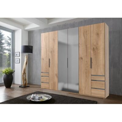 WIMEX Level Kleiderschrank - 6-türig mit Spiegel, Braun WIMEX Level Kleiderschrank - 6-türig mit Spiegel, Braun