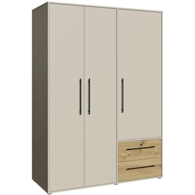 Forte Kleiderschrank 3-trg. ca.145cm breit Sand / Artisan Forte Kleiderschrank 3-trg. ca.145cm breit Sand / Artisan