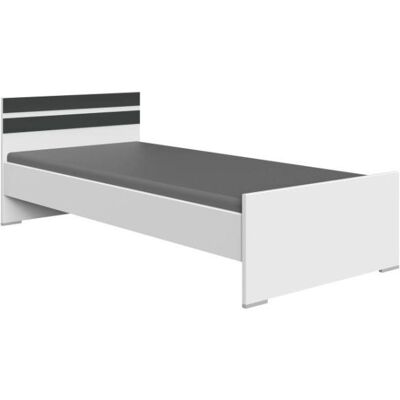 Wimex Joker Bett - 90x200cm, Weiß & Graphit - Bett Wimex Joker Bett - 90x200cm, Weiß & Graphit - Bett