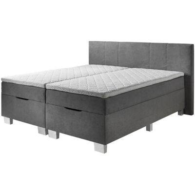 Sun Garden Boxspringbett ca.180x200cm inkl. TFK Matratze und integriertem Topper Silber Sun Garden Boxspringbett ca.180x200cm inkl. TFK Matratze und integriertem Topper Silber