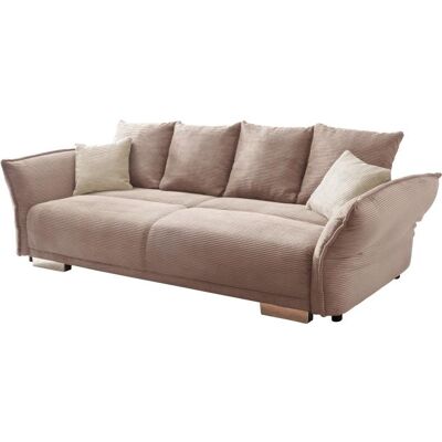 Benformato Big Sofa 168x199 cm inkl. Liegefunktion Cord Grau/ Braun Benformato Big Sofa 168x199 cm inkl. Liegefunktion Cord Grau/ Braun