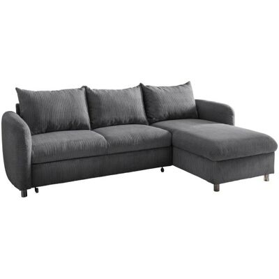Benformato Ecksofa inkl. Liegefunktion und Staukasten ca.254x160 cm variabel montierbar Grau Benformato Ecksofa inkl. Liegefunktion und Staukasten ca.254x160 cm variabel montierbar Grau