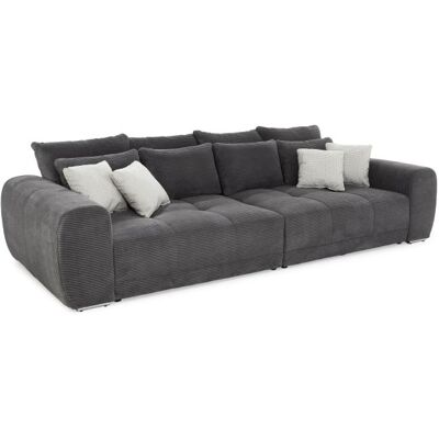 JOB Bigsofa Schlafsofa Cord Grau Federkern ca. 306 x 134 cm JOB Bigsofa Schlafsofa Cord Grau Federkern ca. 306 x 134 cm