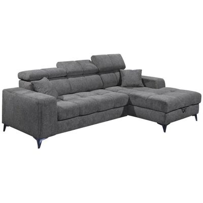 ED Lifestyle Ecksofa mit Schlaffunktion und Bettkasten 268 x 172 cm Dunkelgrau Sibeal 2 ED Lifestyle Ecksofa mit Schlaffunktion und Bettkasten 268 x 172 cm Dunkelgrau Sibeal 2
