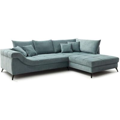 Nova Via Ecksofa mit Kissen ca. 317x226 cm Blau / Grün Nova Via Ecksofa mit Kissen ca. 317x226 cm Blau / Grün