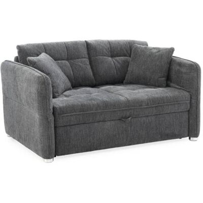 JOB Schlafsofa nach vorne ausziehbar inkl Bettkasten und Armlehnverstellung Grau JOB Schlafsofa nach vorne ausziehbar inkl Bettkasten und Armlehnverstellung Grau