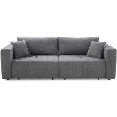 JOB Big Sofa inkl. Bettkasten, 2 Rücken und 2 kleine Kissen ca. 115x243 cm Grau JOB Big Sofa inkl. Bettkasten, 2 Rücken und 2 kleine Kissen ca. 115x243 cm Grau