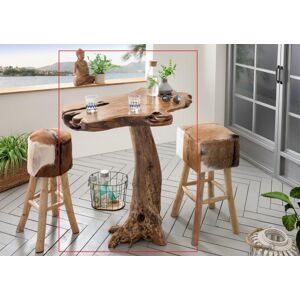 direkt_for_home Bartisch ca. 75 cm hoch ROOT Teak Holz Braun direkt_for_home Bartisch ca. 75 cm hoch ROOT Teak Holz Braun
