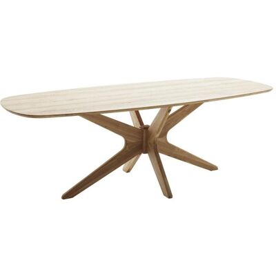 MCA Direkt Esstisch oval 160 cm breit Wildeiche massiv Eiche Bianco / Spider-Gestell MCA Direkt Esstisch oval 160 cm breit Wildeiche massiv Eiche Bianco / Spider-Gestell