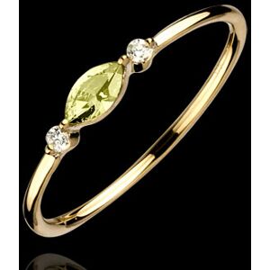 Edenly Ring Auge des Orients - Kleines Modell - Peridot und Diamanten - 9 Karat