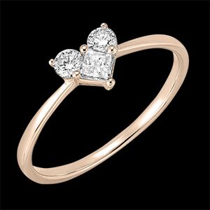 Edenly Ring Kostbares Geheimnis - Lovely - RosÃ©gold, 9 Karat, mit Diamanten