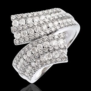 Edenly Ring Zauberwelt - SchÃ¤rpe mit DiamantpavÃ© - WeiÃŸgold - 1.1 Karat - 10
