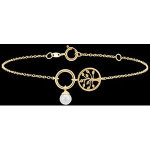 Edenly Armband FÃ¼lle - Lebensbaum - 9 Karat Gelbgold und Perle