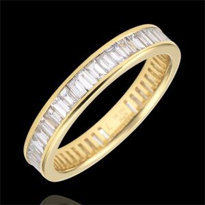 Edenly Trauring Gelbgold PavÃ© - Kanalfassung - 1.22 Karat - Baguettediamanten