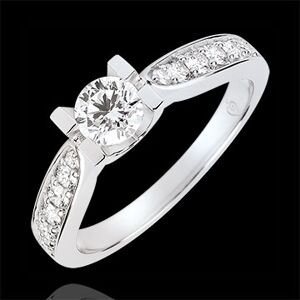 Edenly Solitaire Verlobungsring Comtesse - Diamant 0.4 Karat - WeiÃŸgold 18 Kar