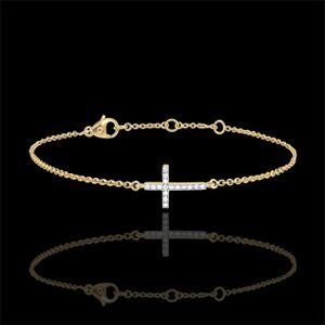 Edenly ArmbÃ¤nder Kreuz Gelbgold und Diamanten - 18 karat